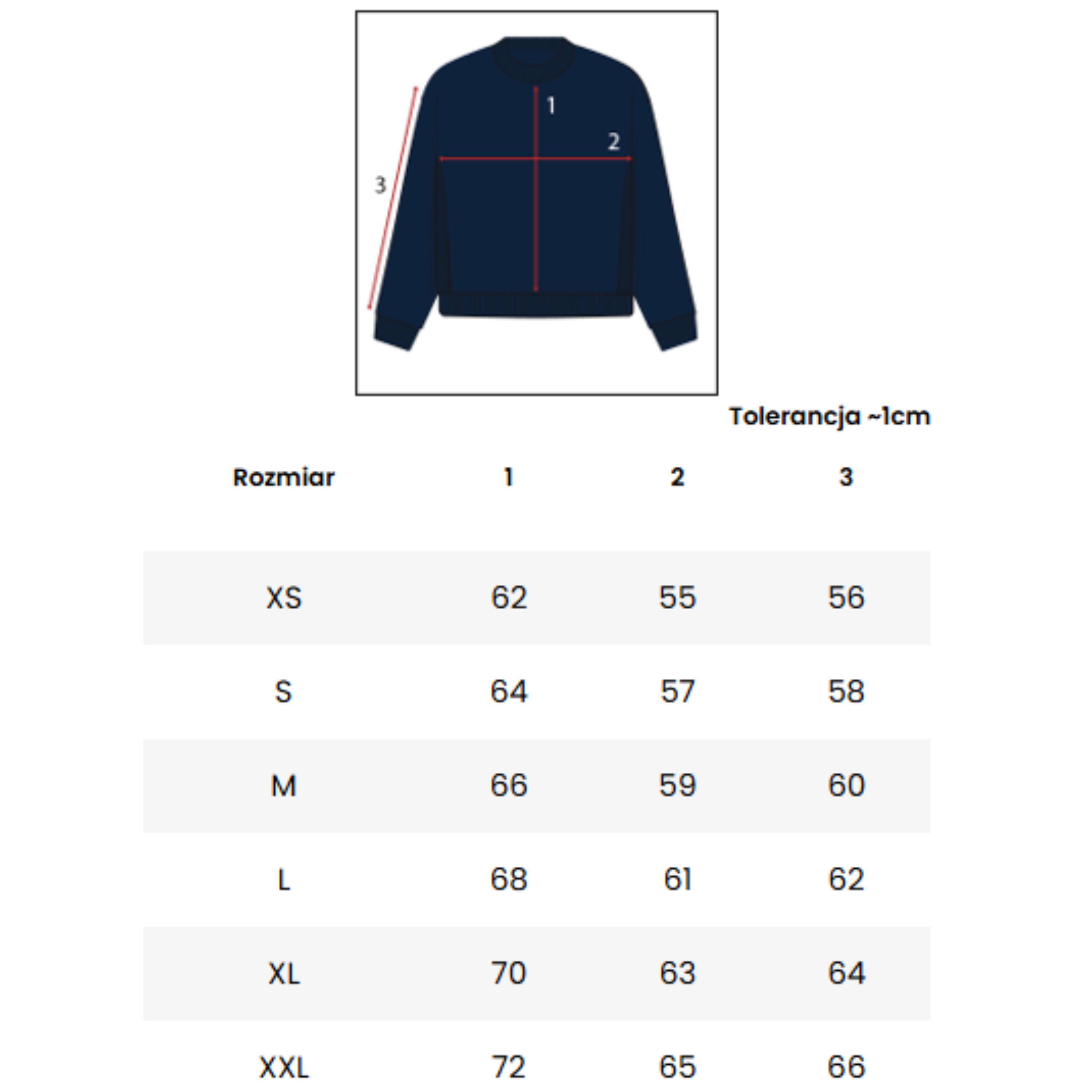 Bluza crewneck basic DZIK® granatowa 5/5