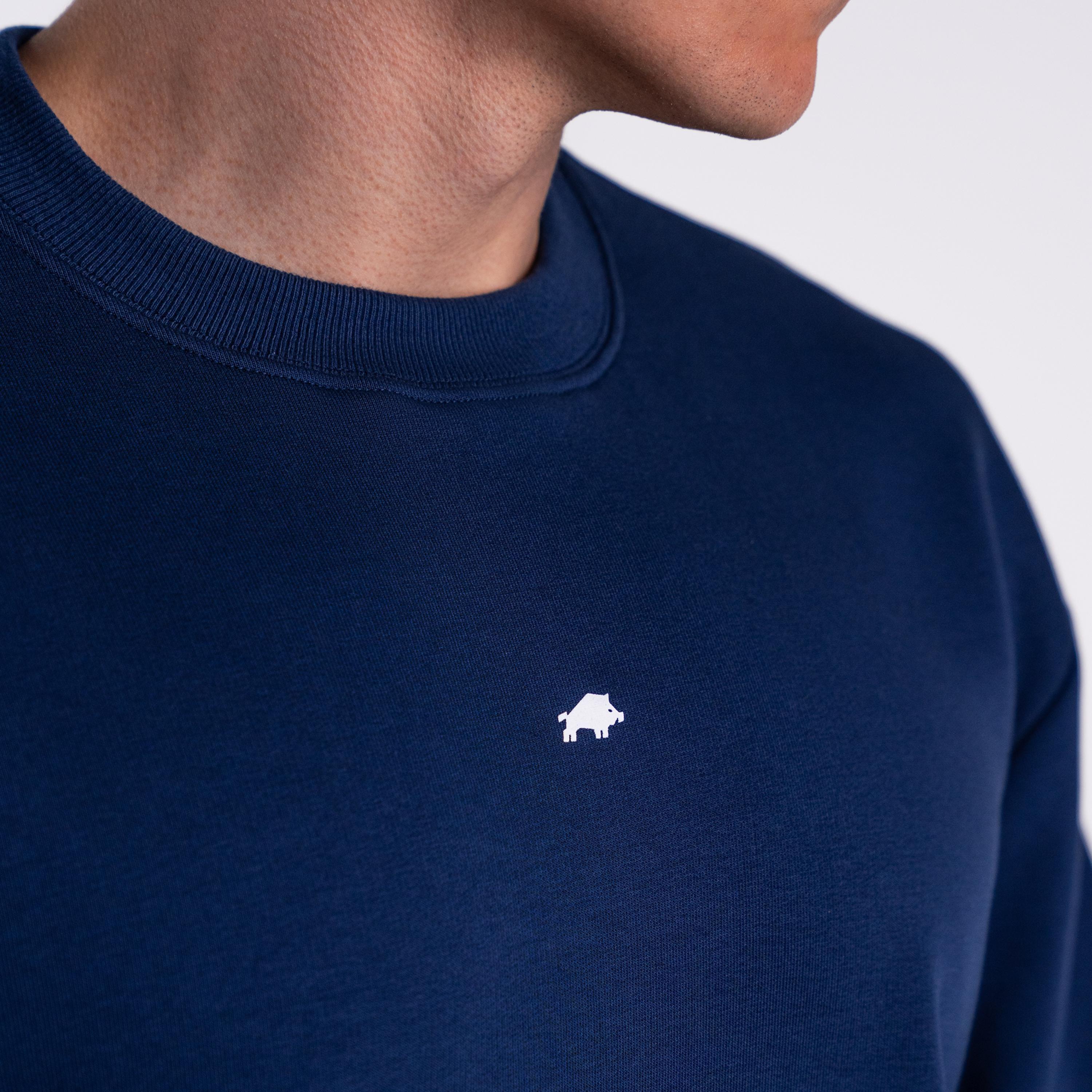 Bluza crewneck basic DZIK® granatowa 4/5