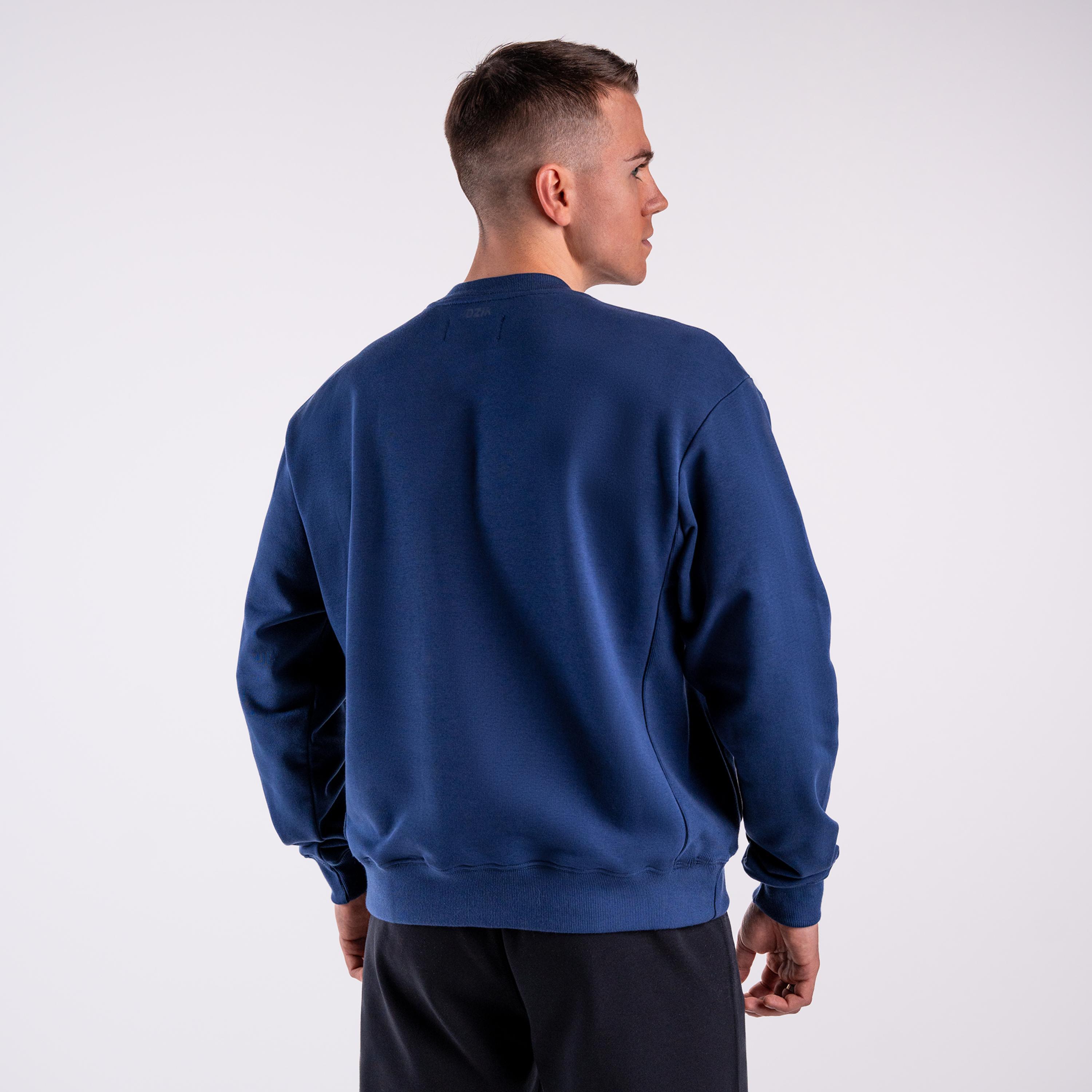 Bluza crewneck basic DZIK® granatowa 2/5