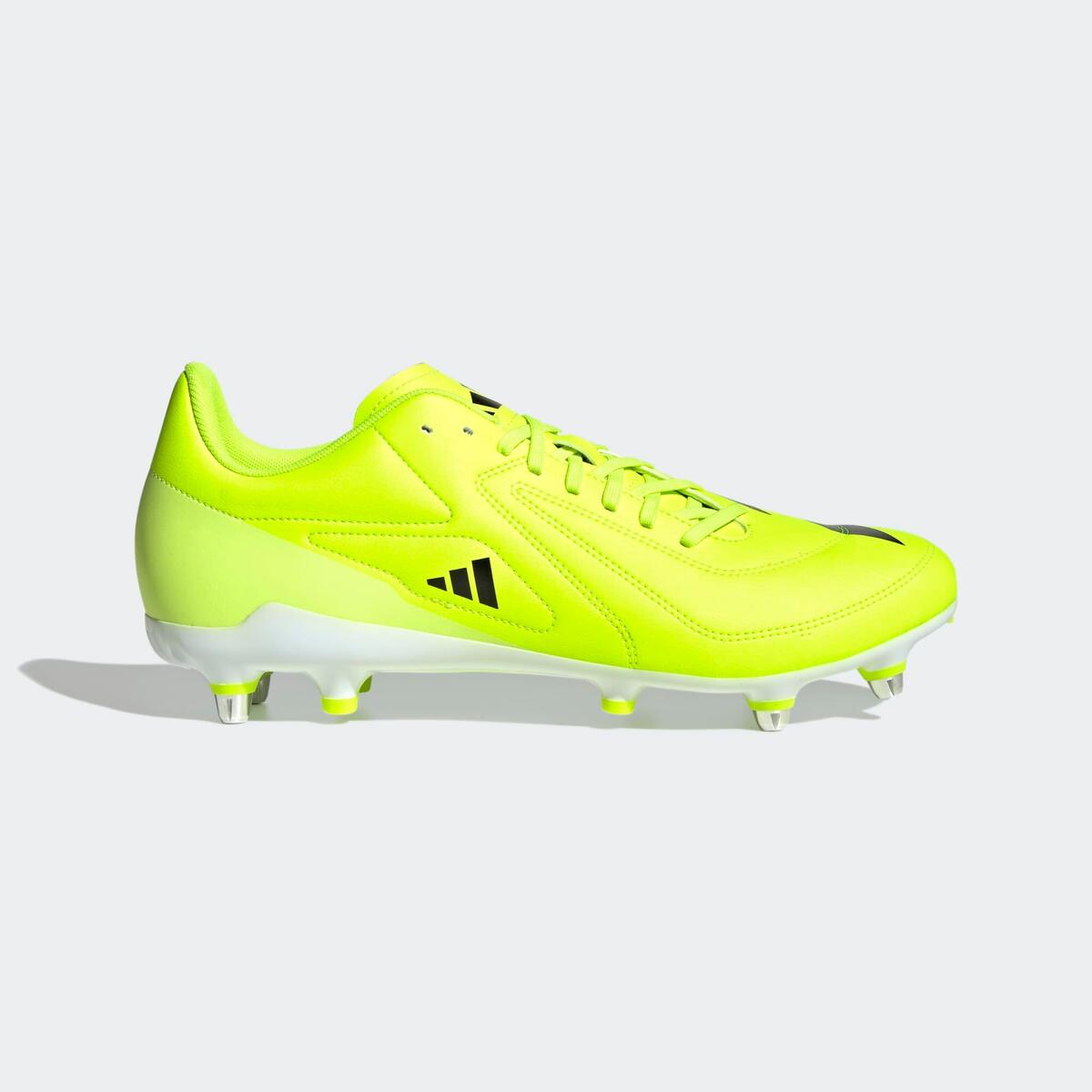 Crampons hybrides de rugby Adulte - Adidas RS15 SG Hybride jaune fluo