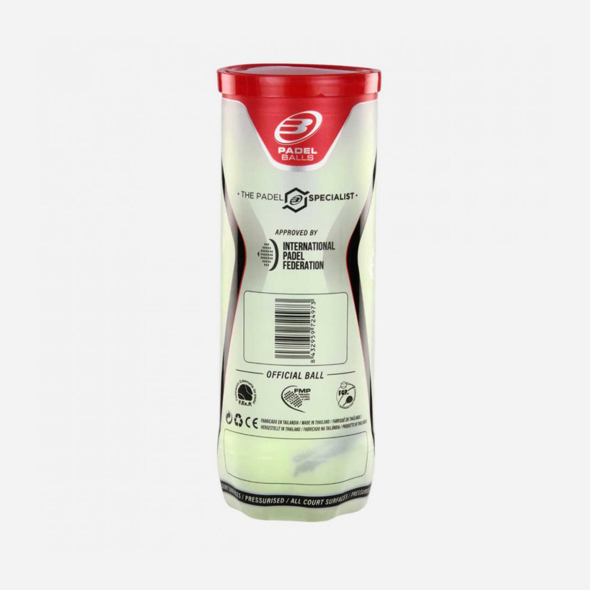 Padelbälle mit Druck 3er-Dose - Bullpadel Premium Pro  3/4