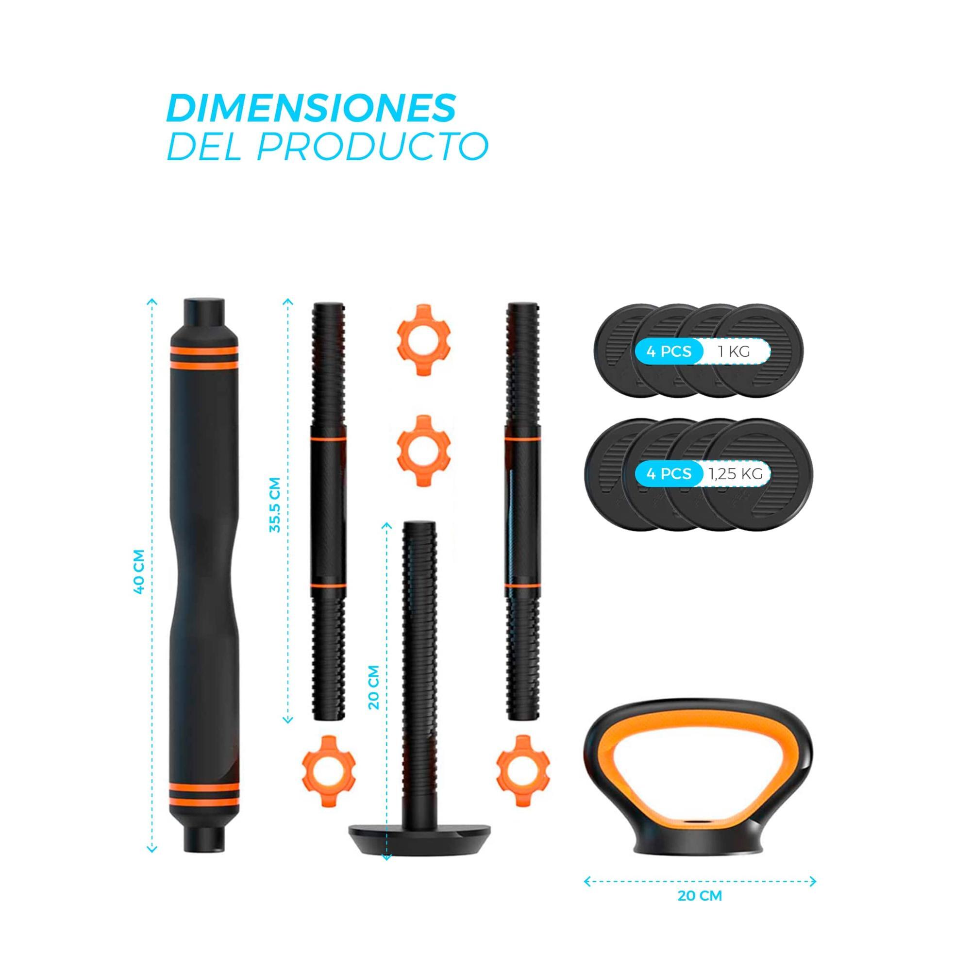 Kit de mancuernas - barras - kettlebell 10 Kg Xiaomi Fit + sensor - CD 7/8