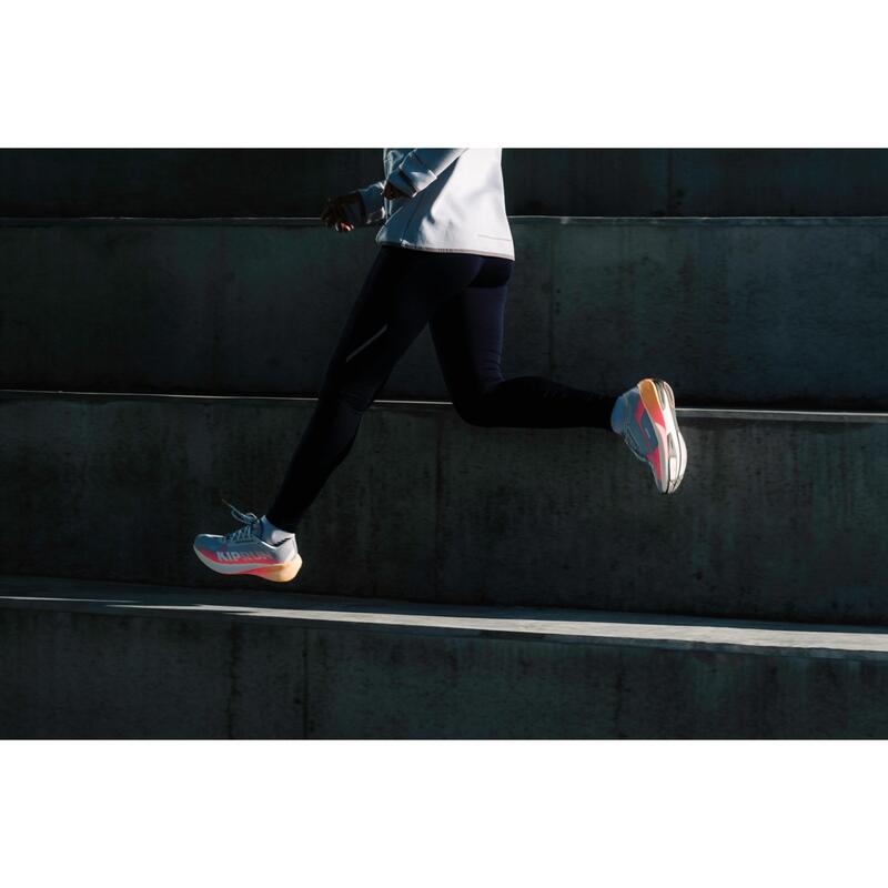 Kadın Koşu Taytı - Mavi - Kiprun Run 500 Warm