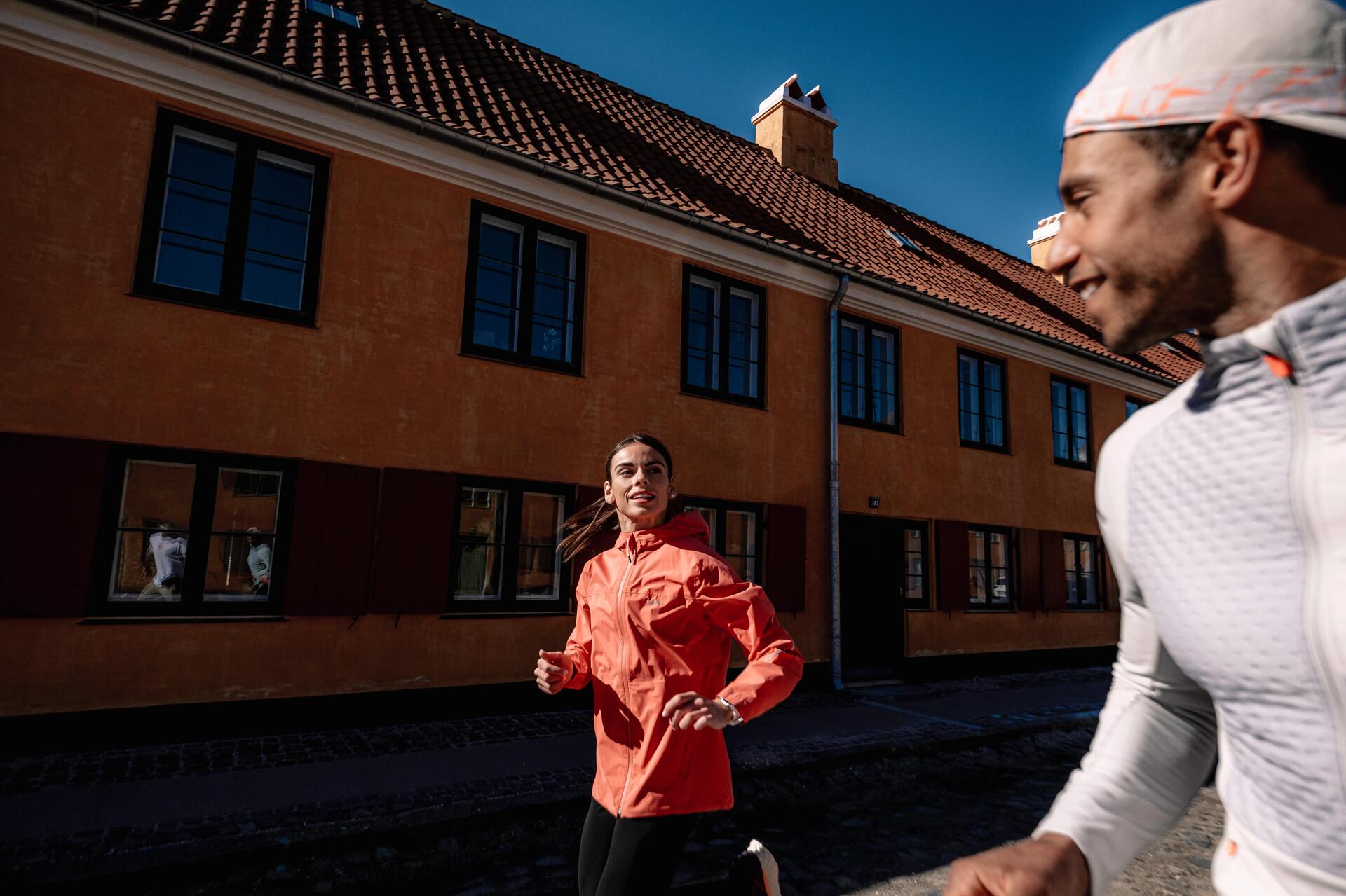 Man who slow running in the city