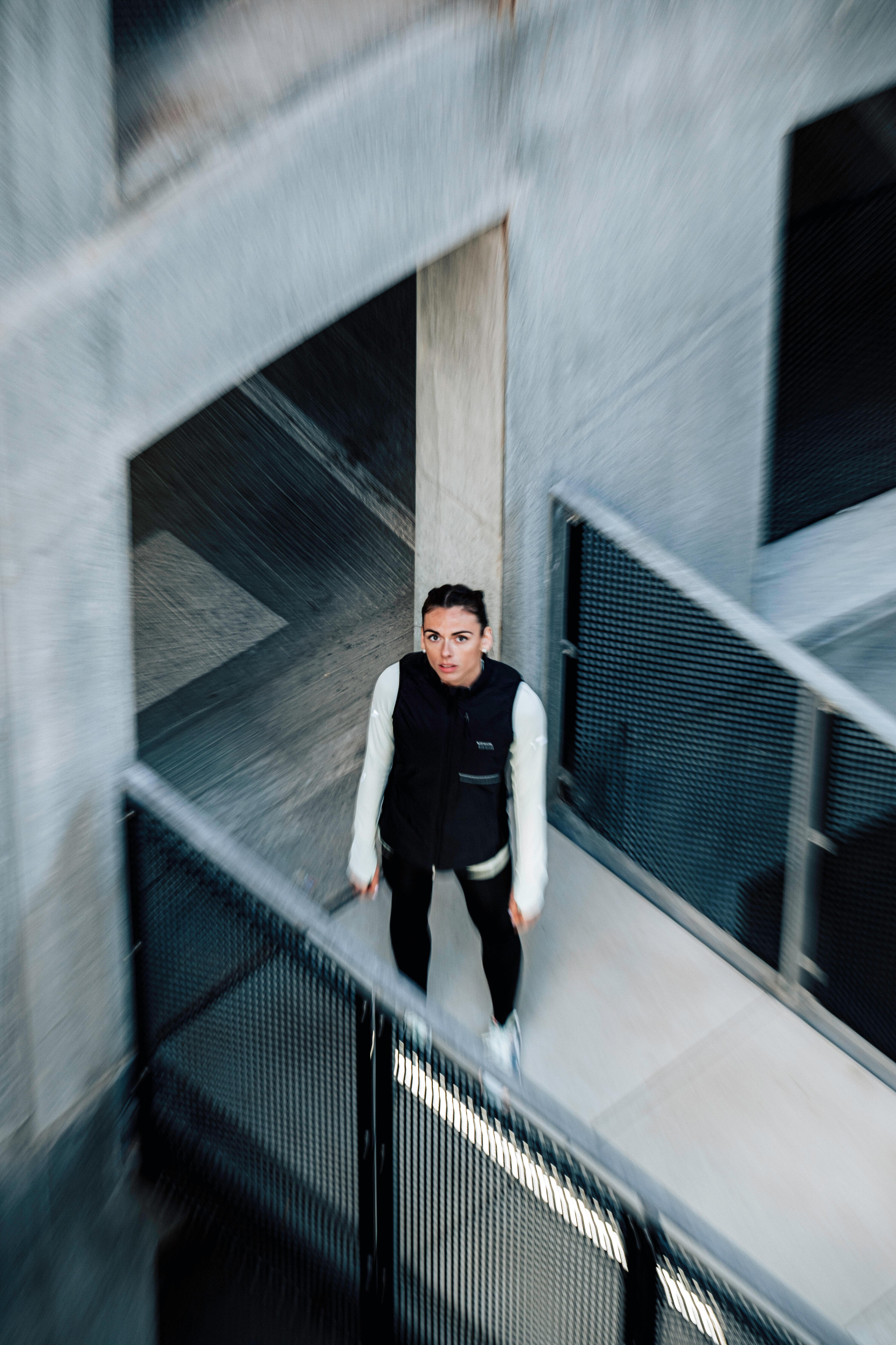 Veste sans manches de course chaude femme, Run 500 11/12