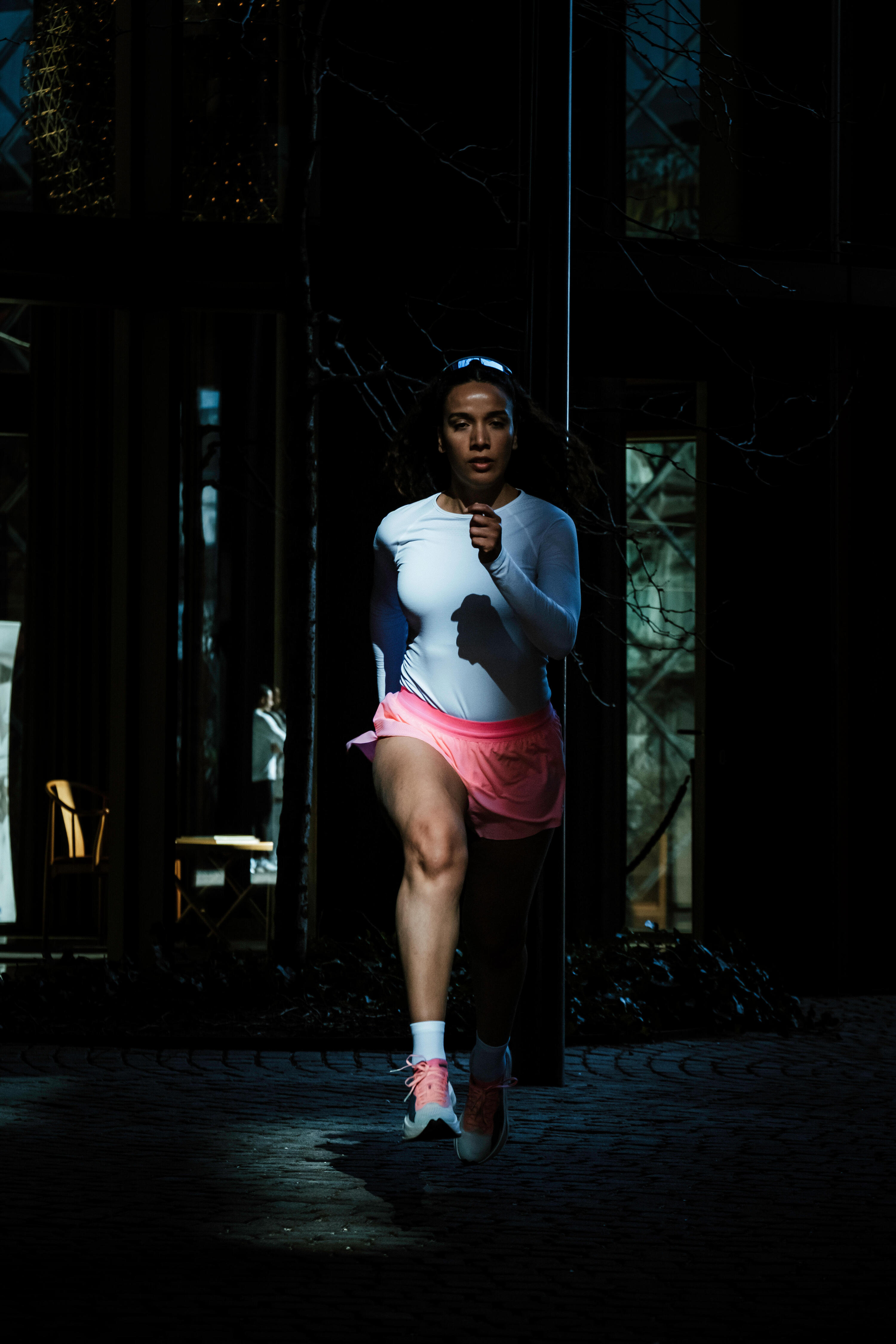 T-Shirt manches longues running Femme sans couture, KIPRUN Run 500 blanc 7/11