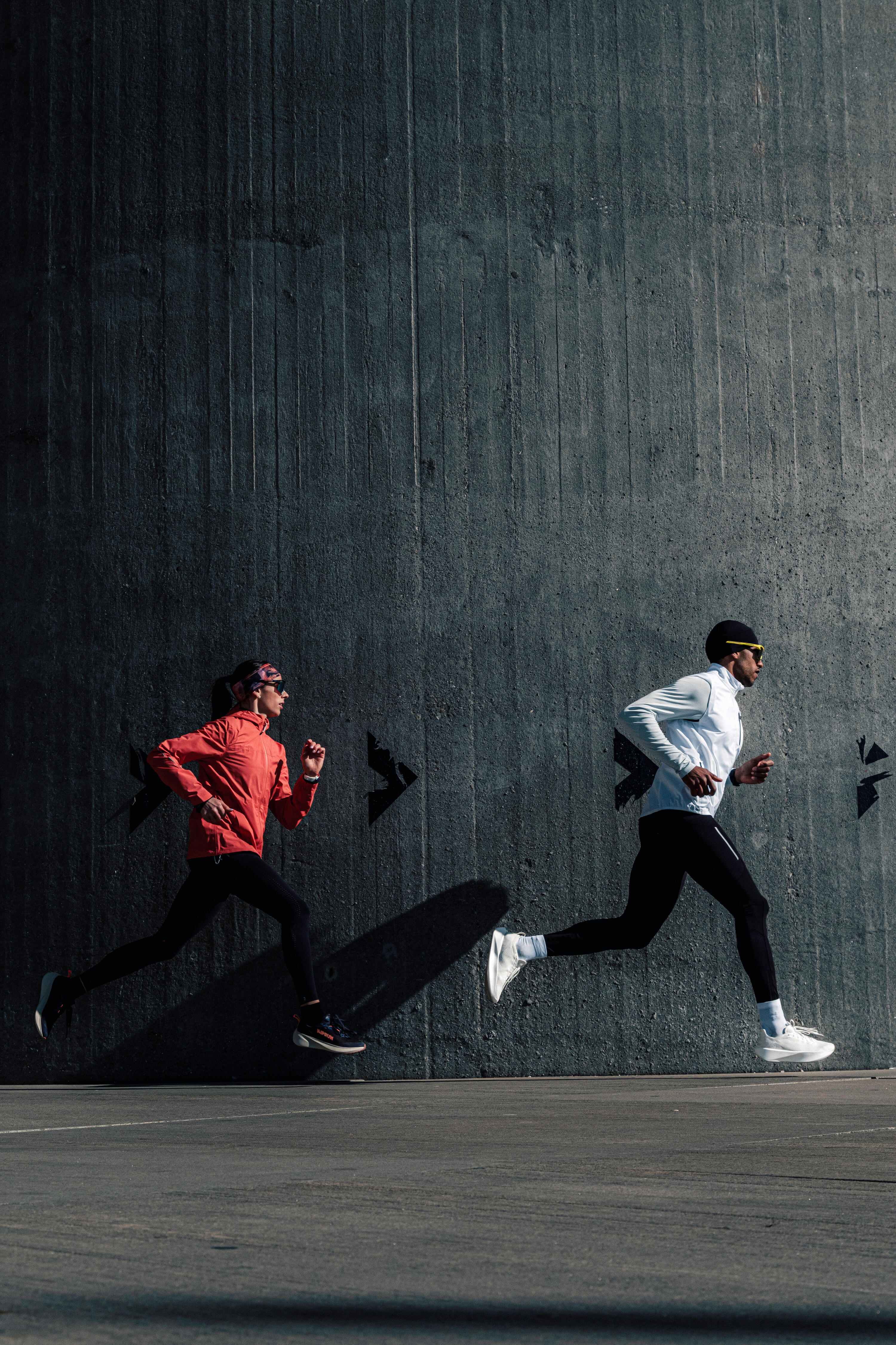 Collant de course chaud homme, Run 500 10/11