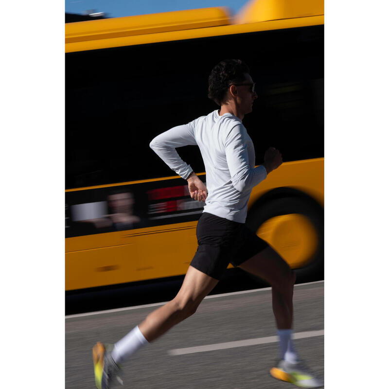 Pánské běžecké bezešvé tričko s dlouhým rukávem Run 500