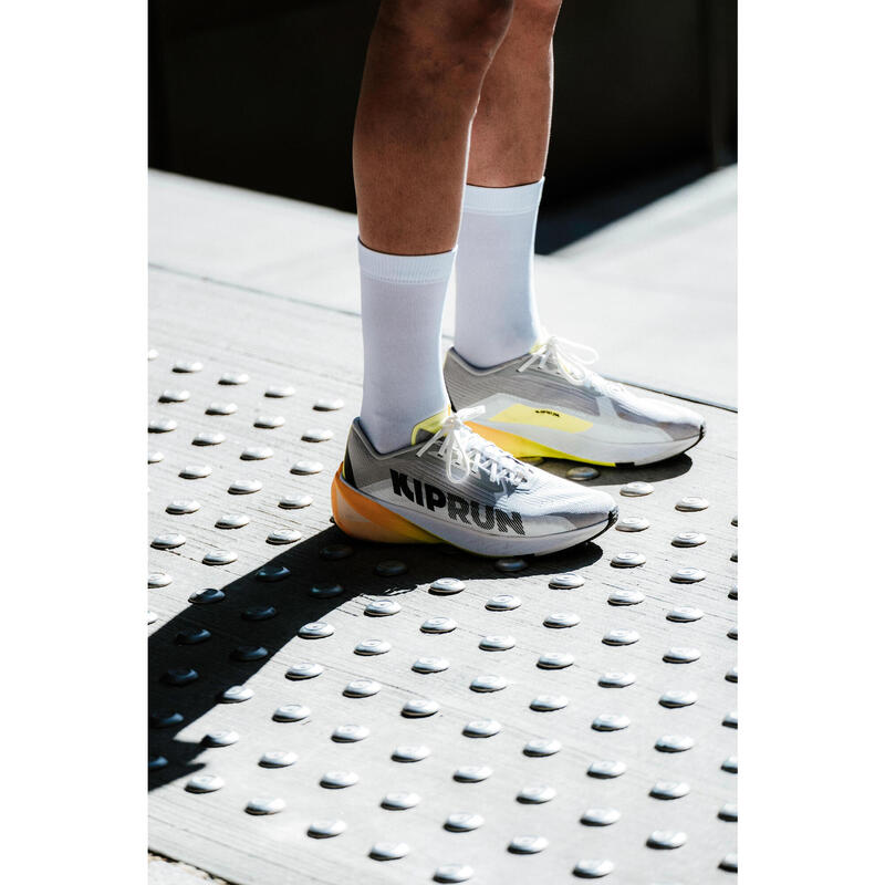 Chaussures running route polyvalente homme, KIPRUN Cushion 500 PREMIUM grise