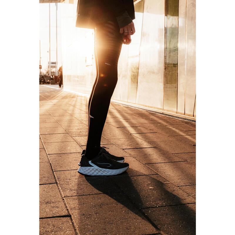 Colanți de alergare pentru susținerea musculară KIPRUN 900 RHEON negru Bărbați