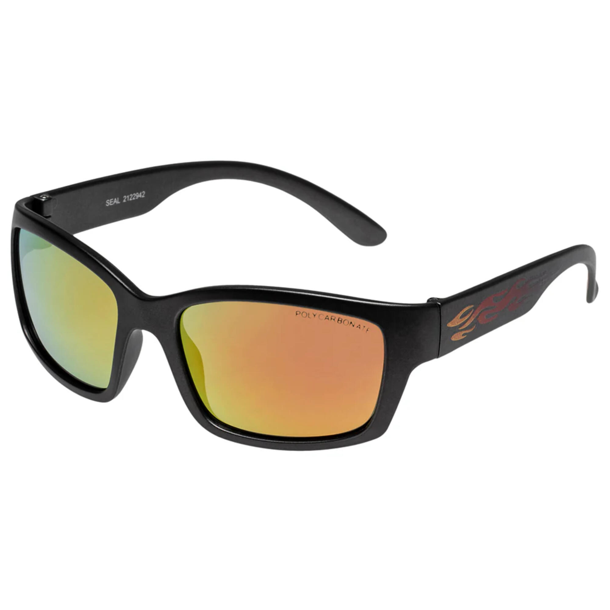 Cancer Council Seal Kids Sunglasses - Grey Flames/Red Lenses