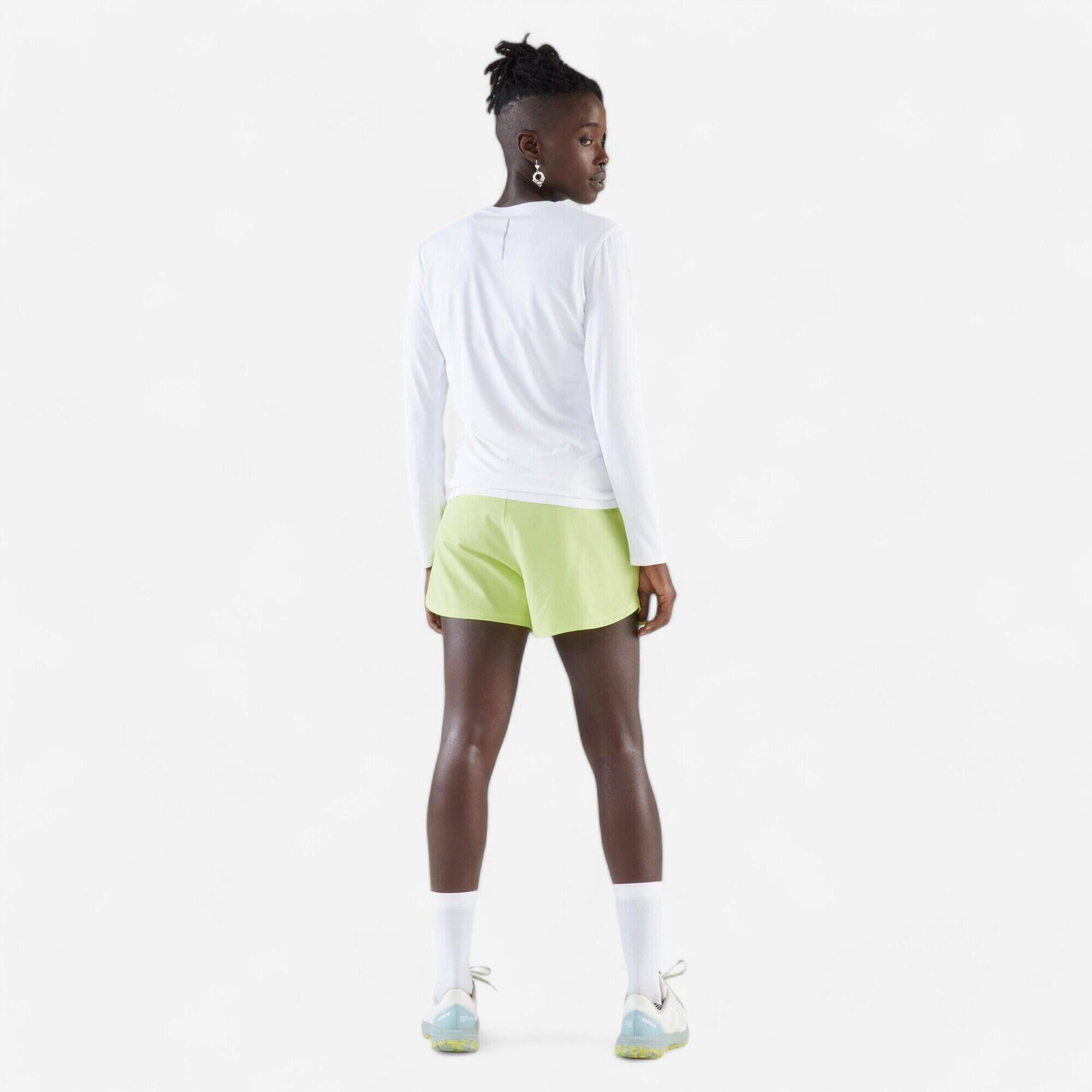Women's long-sleeved running T-shirt Sun Protect - white -  3