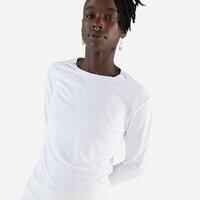 Women's long-sleeved running T-shirt Sun Protect - white