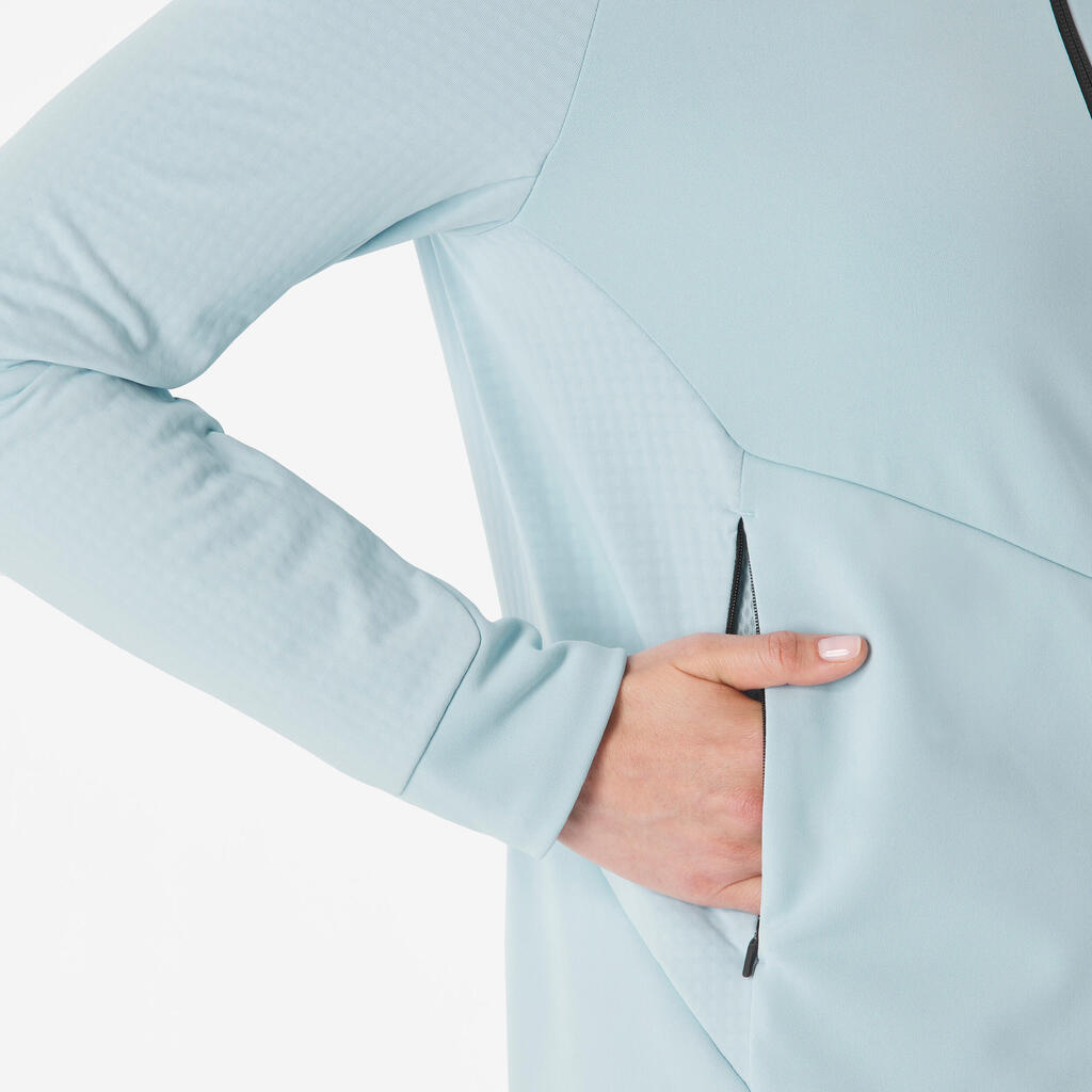 Γυναικείο fleece μπουφάν ορεινής πεζοπορίας MH500 Light Πλήρες φερμουάρ