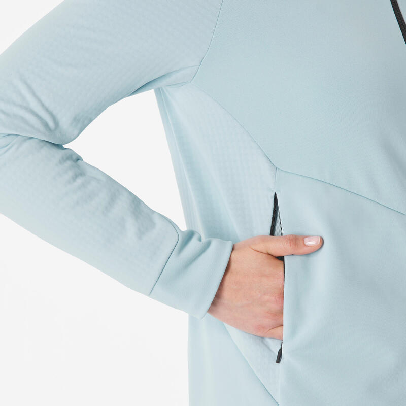 Polaire de randonnée montagne femme, MH500 light full zip