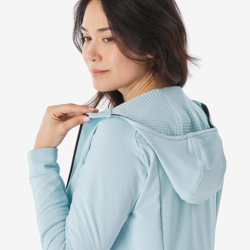 Polaire de randonnée montagne femme, MH500 light full zip