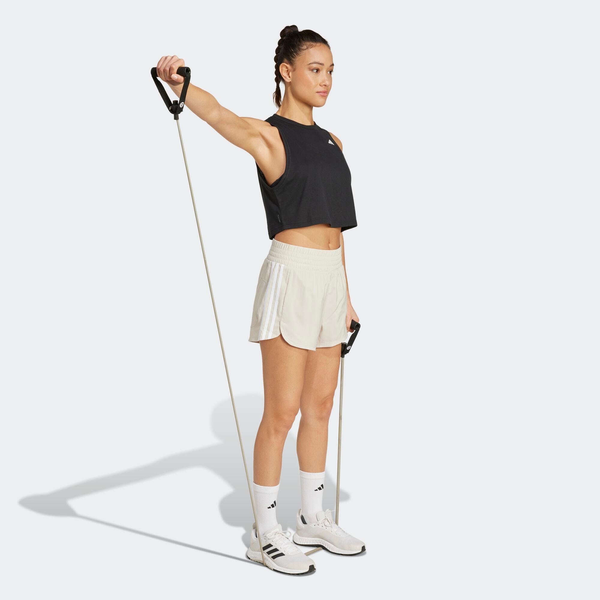 Short de fitness femme, gris 3/6