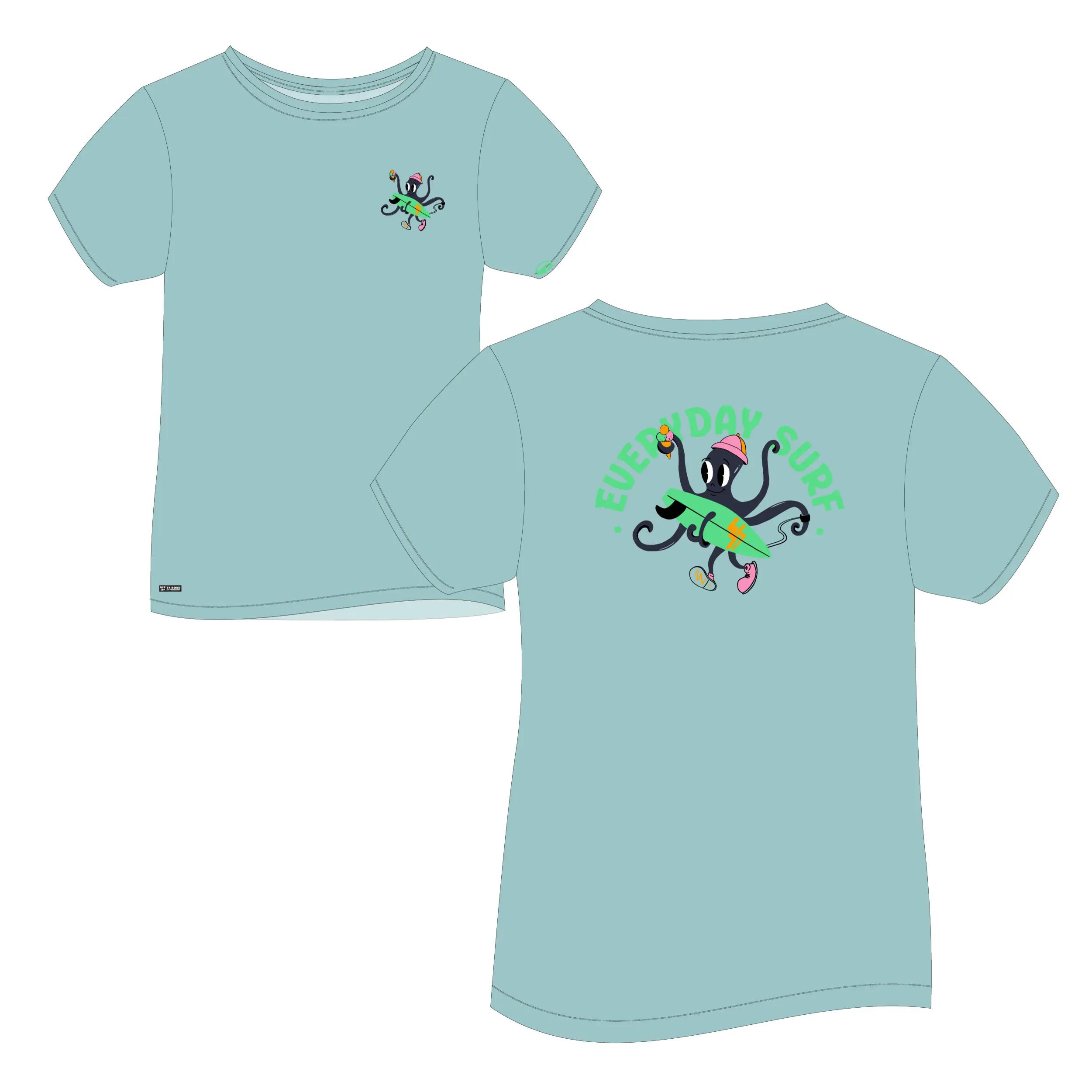 T-shirt anti UV surf enfant - 100 Poulpy bleu 13/15