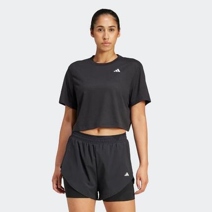 T-shirt de fitness femme, noir