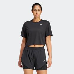T-Shirt de Fitness Mulher Preto