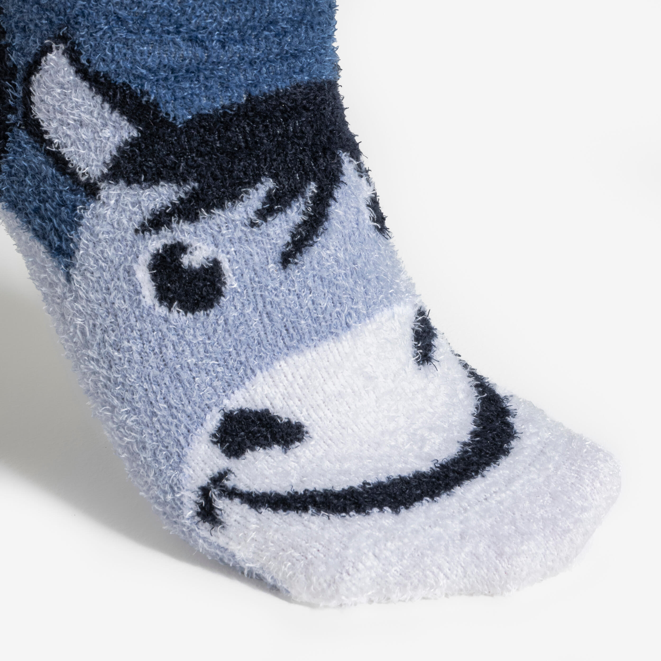 DECATHLON Detské jazdecké podkolienky Sweet&Warm veľ. 32 – 37 sivomodré bez · záber 5