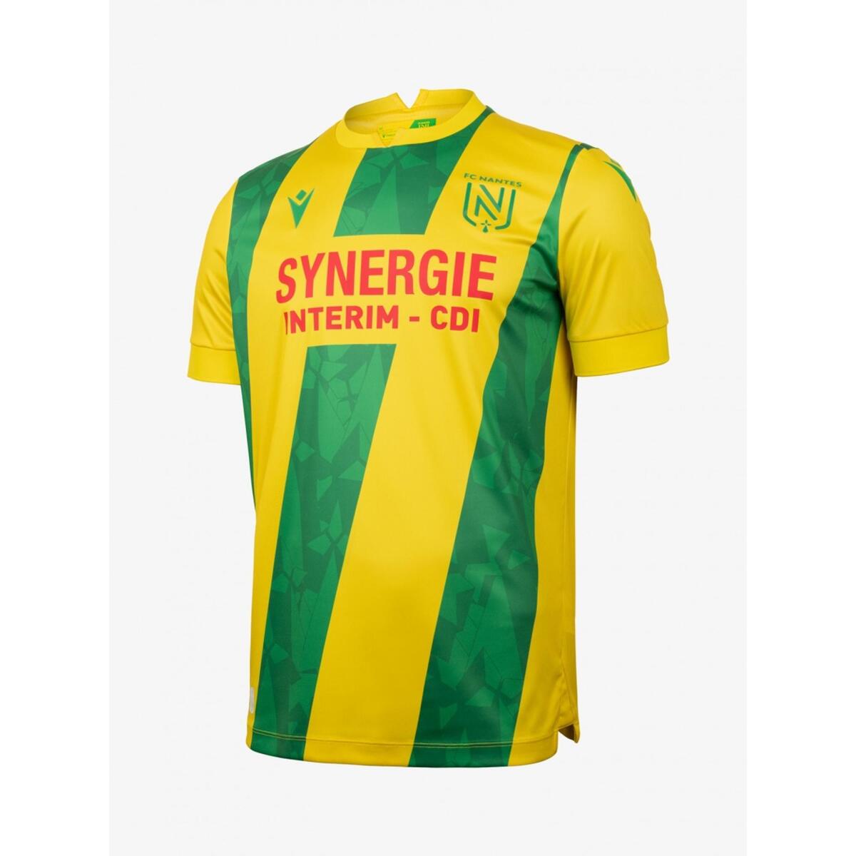 MAILLOT DE FOOTBALL REPLICA SUPPORTER FC NANTES ENFANT DOMICILE 24/25 JAUNE VERT