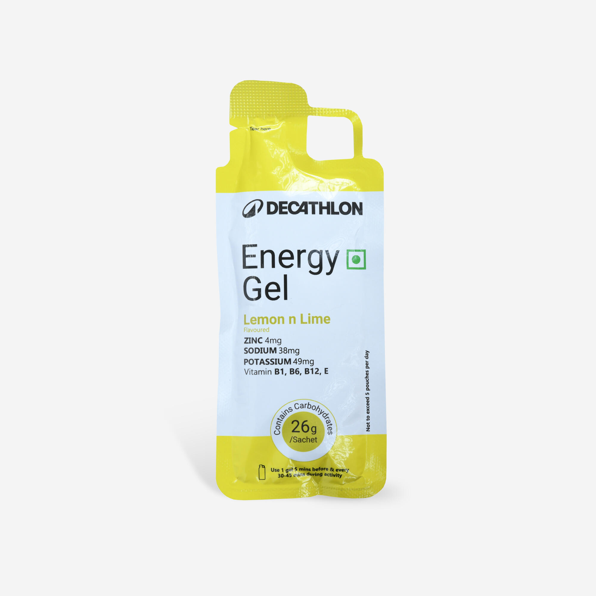 Energy Gel for Sports with 27g Carbohydrates - Lime Flavored