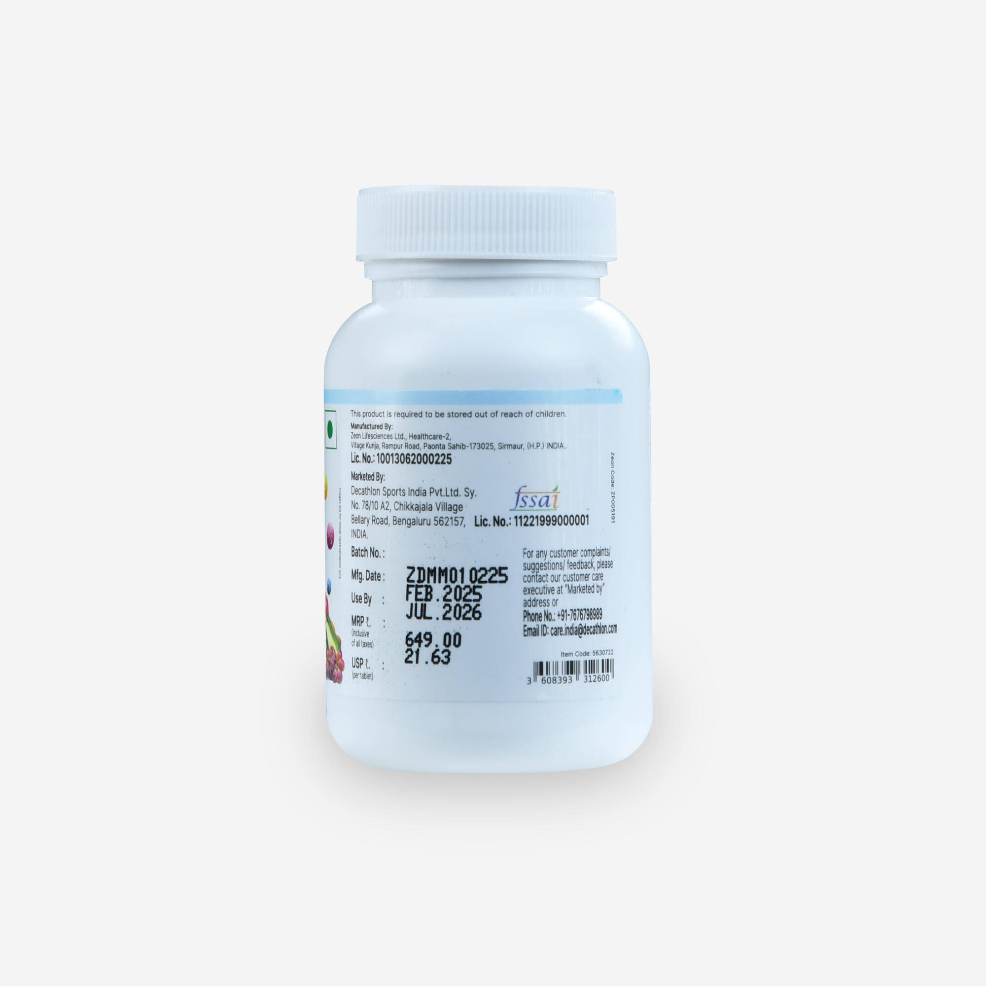 Decathlon Multivitamin and Multimineral Tablets Men 1*30 -  3