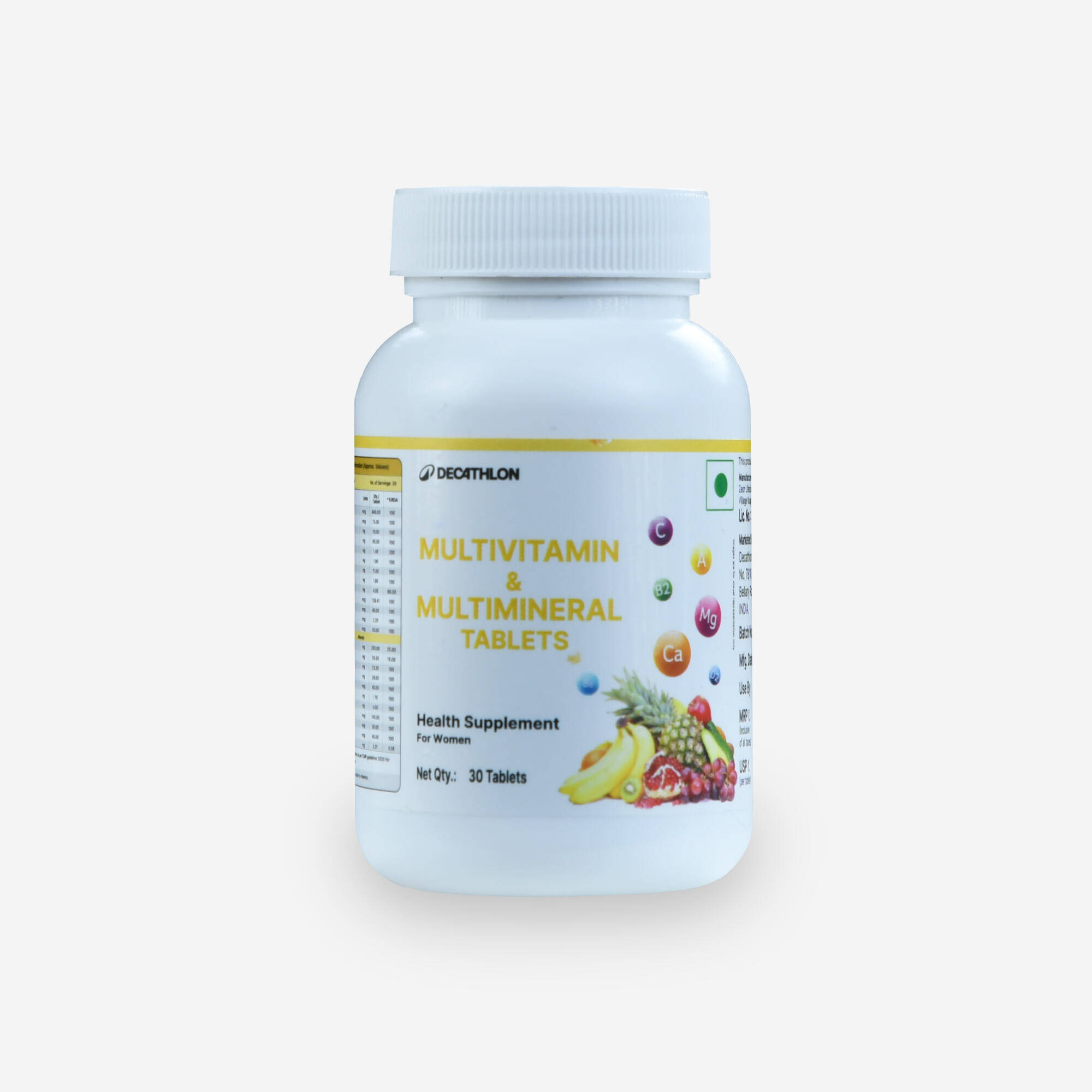 Decathlon Multivitamin and Multimineral Tablets Women 1*30 -  1
