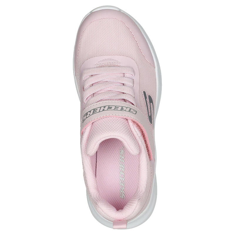 Încălțăminte sport, cu șiret și benzi cu arici Skechers Dynamatic Roz fete