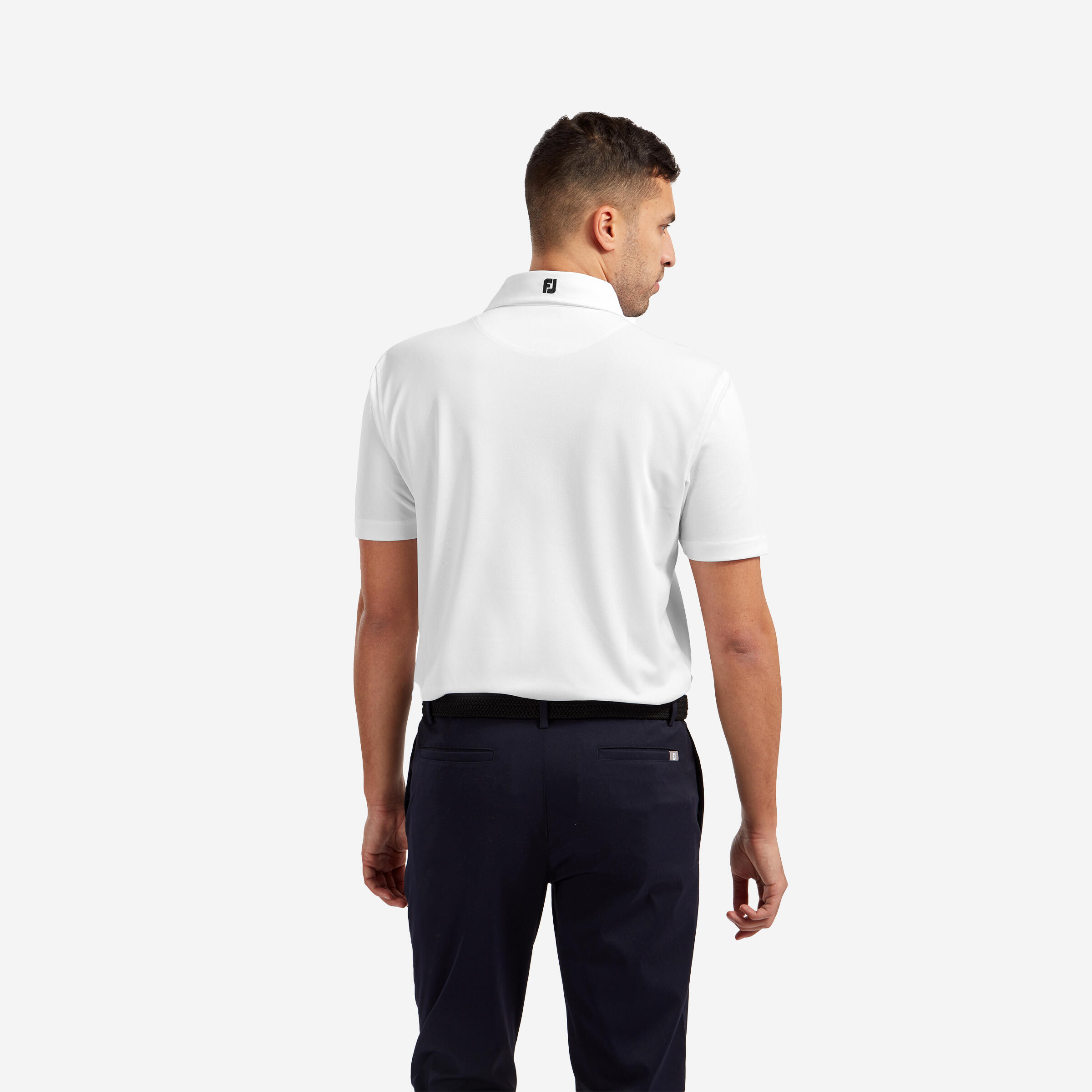 Polo de golf tejido elástico, Footjoy blanco 2/3