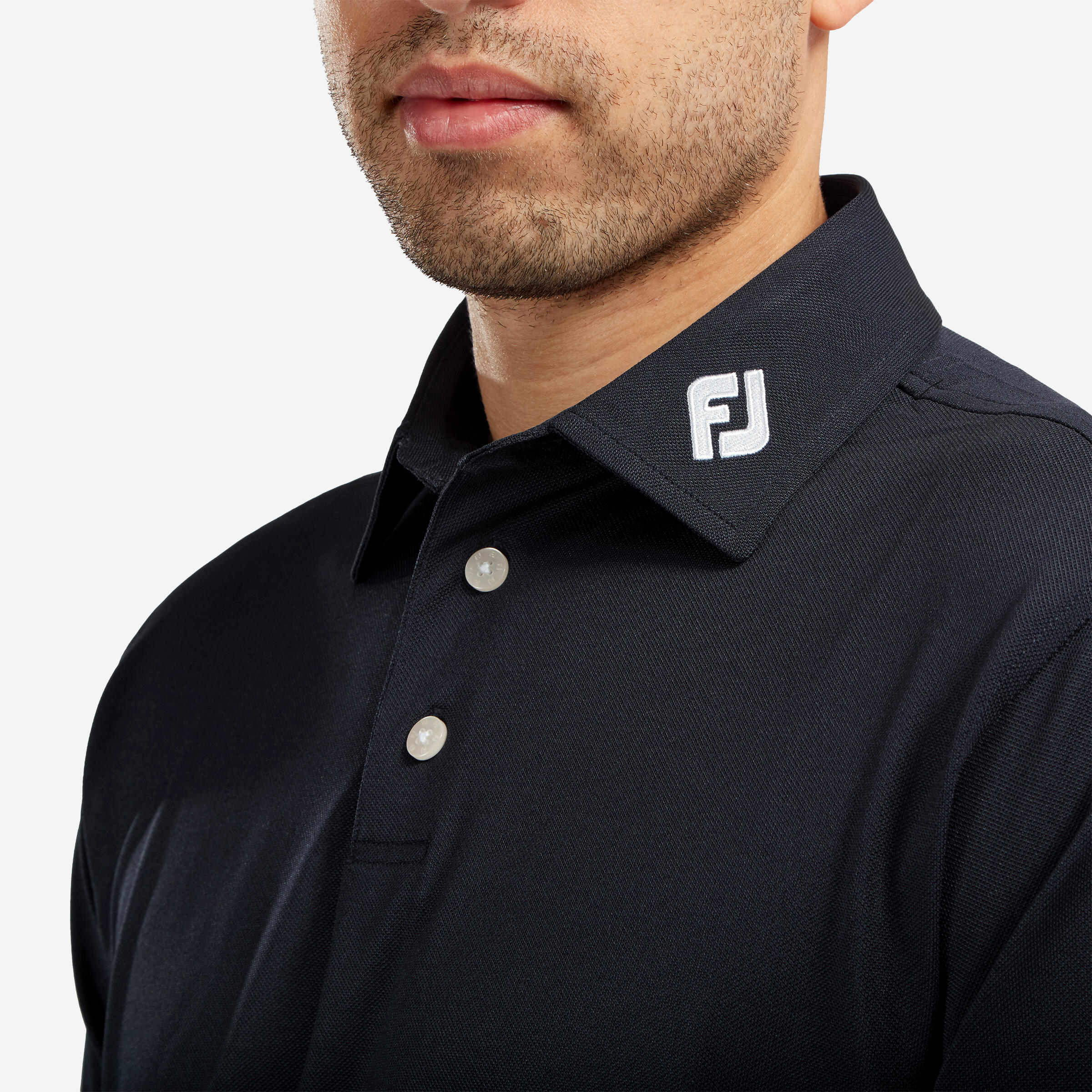 Polo de golf tejido elástico, Footjoy azul marino 3/3