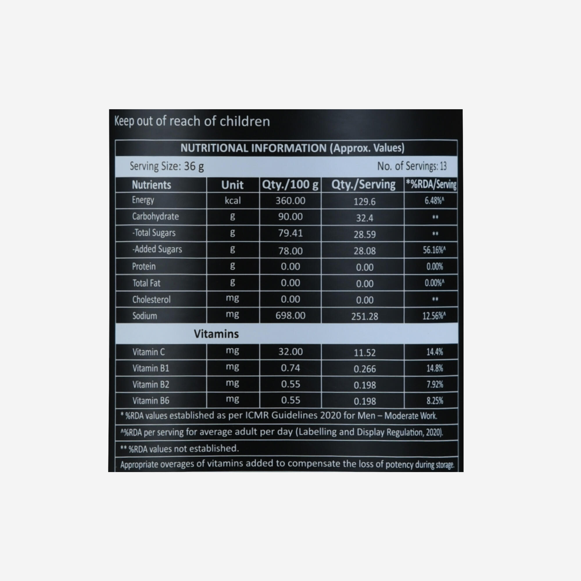 Hydration Powder 500gm - Lemon