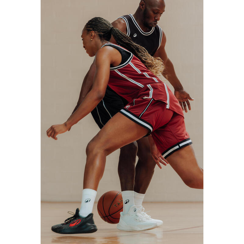 Yetişkin Basketbol Şortu - Siyah/Kırmızı - SHORT 500