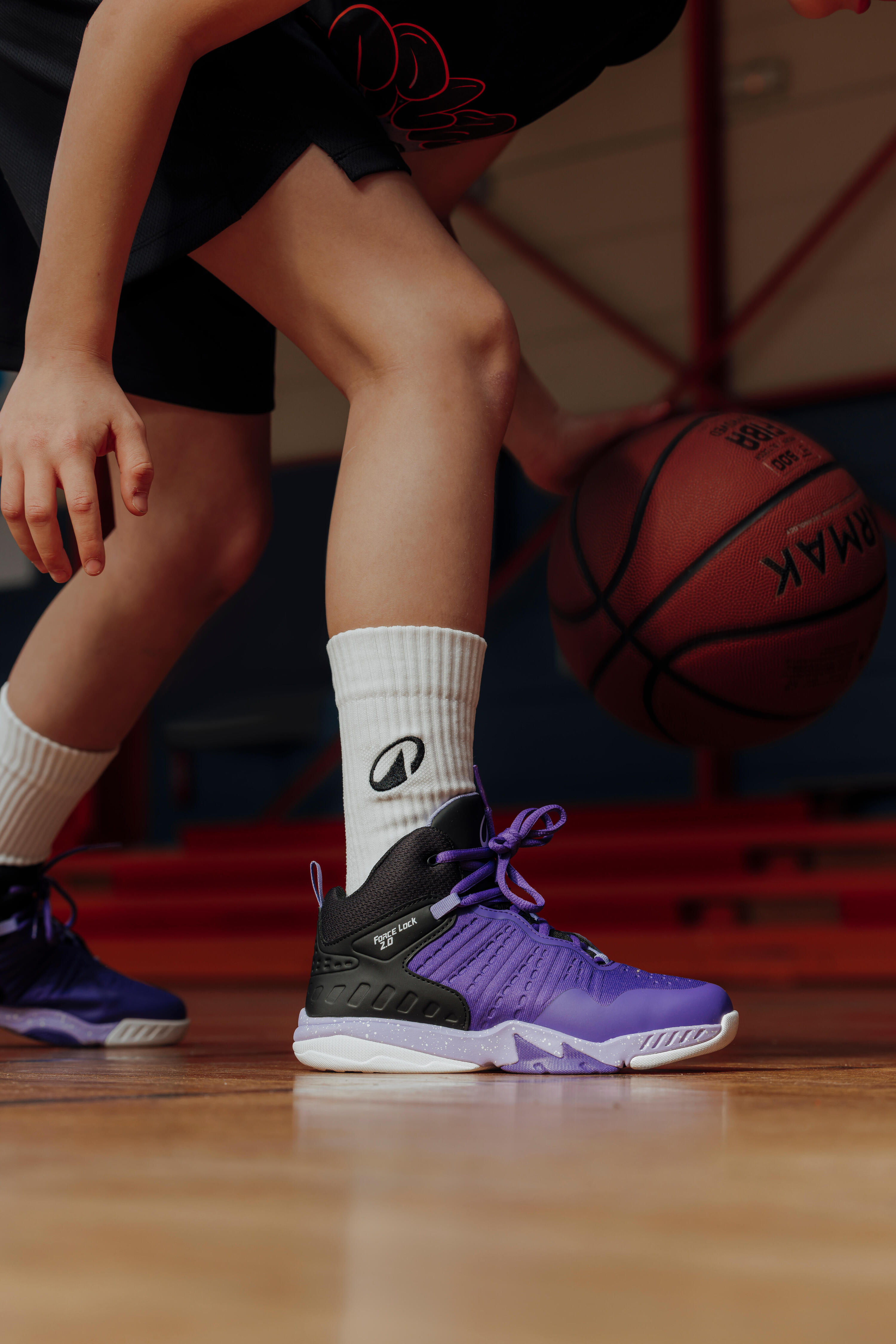 Zapatillas de baloncesto júnior - ss500 High jr violeta 10/10