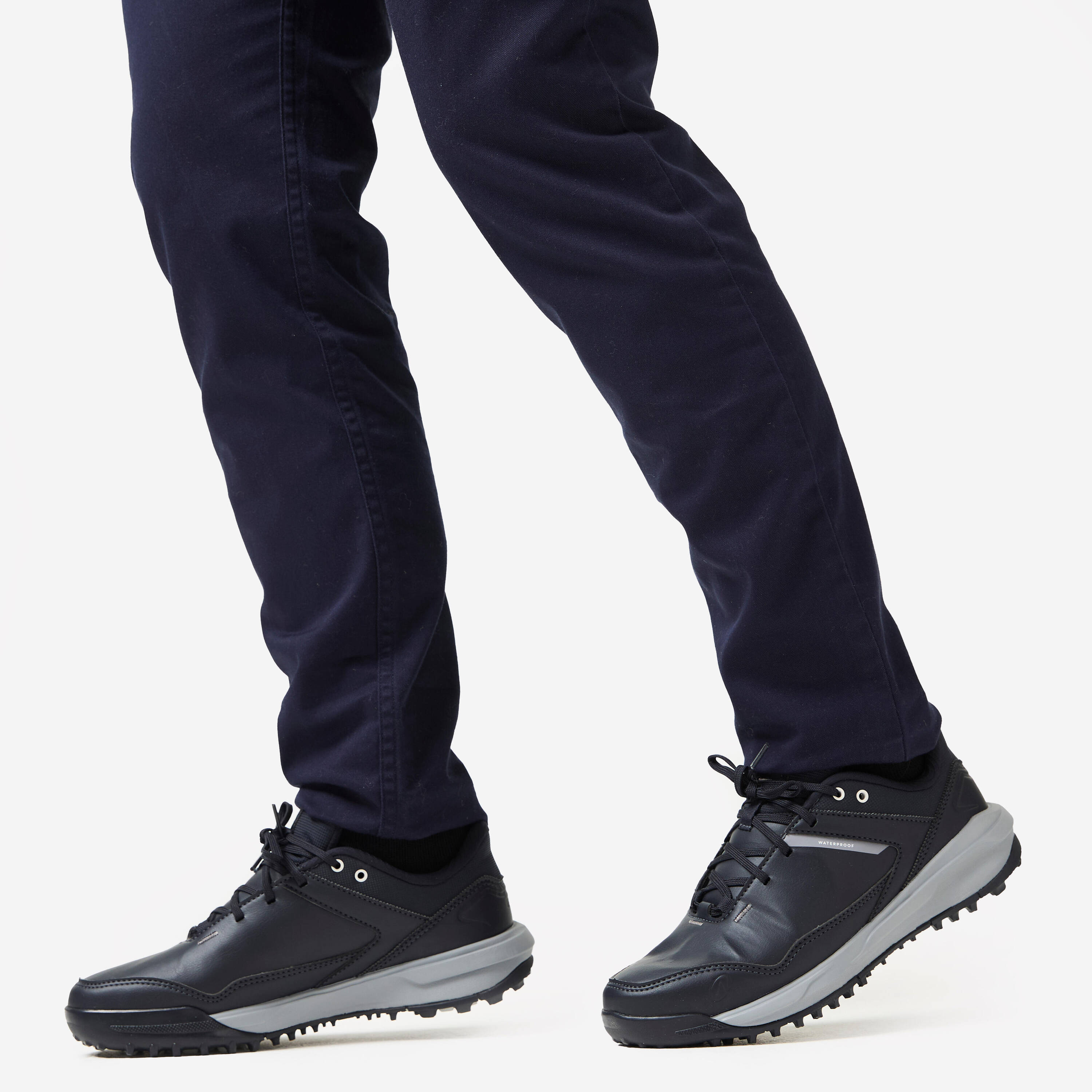 Waterproof Golf Shoes, MW500 navy and grey -  4