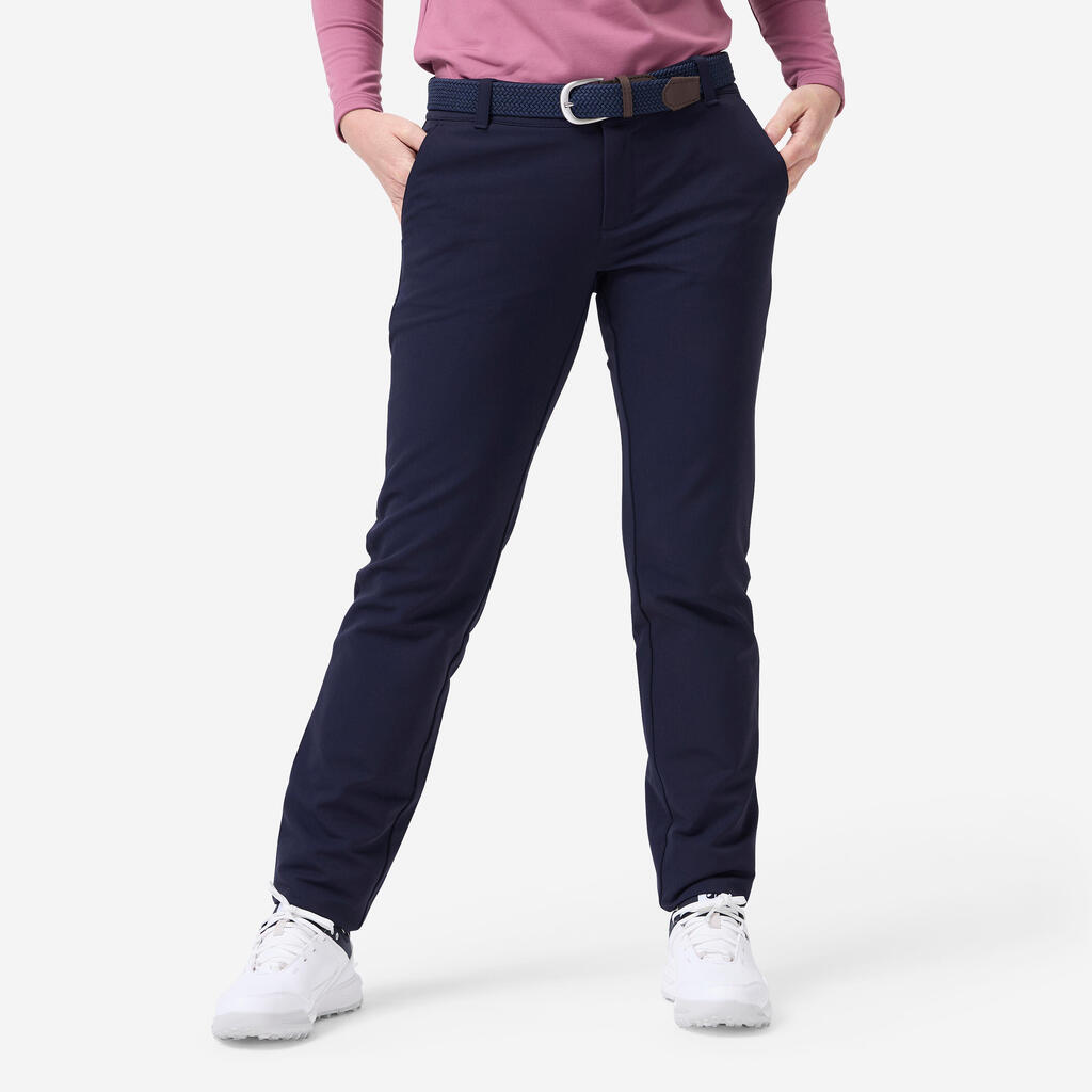 Women's golf winter trousers - CW500 navy blue