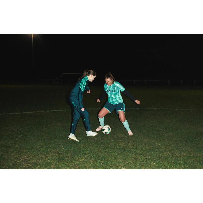 Bluză cu fermoar scurt Fotbal Viralto Verde Damă