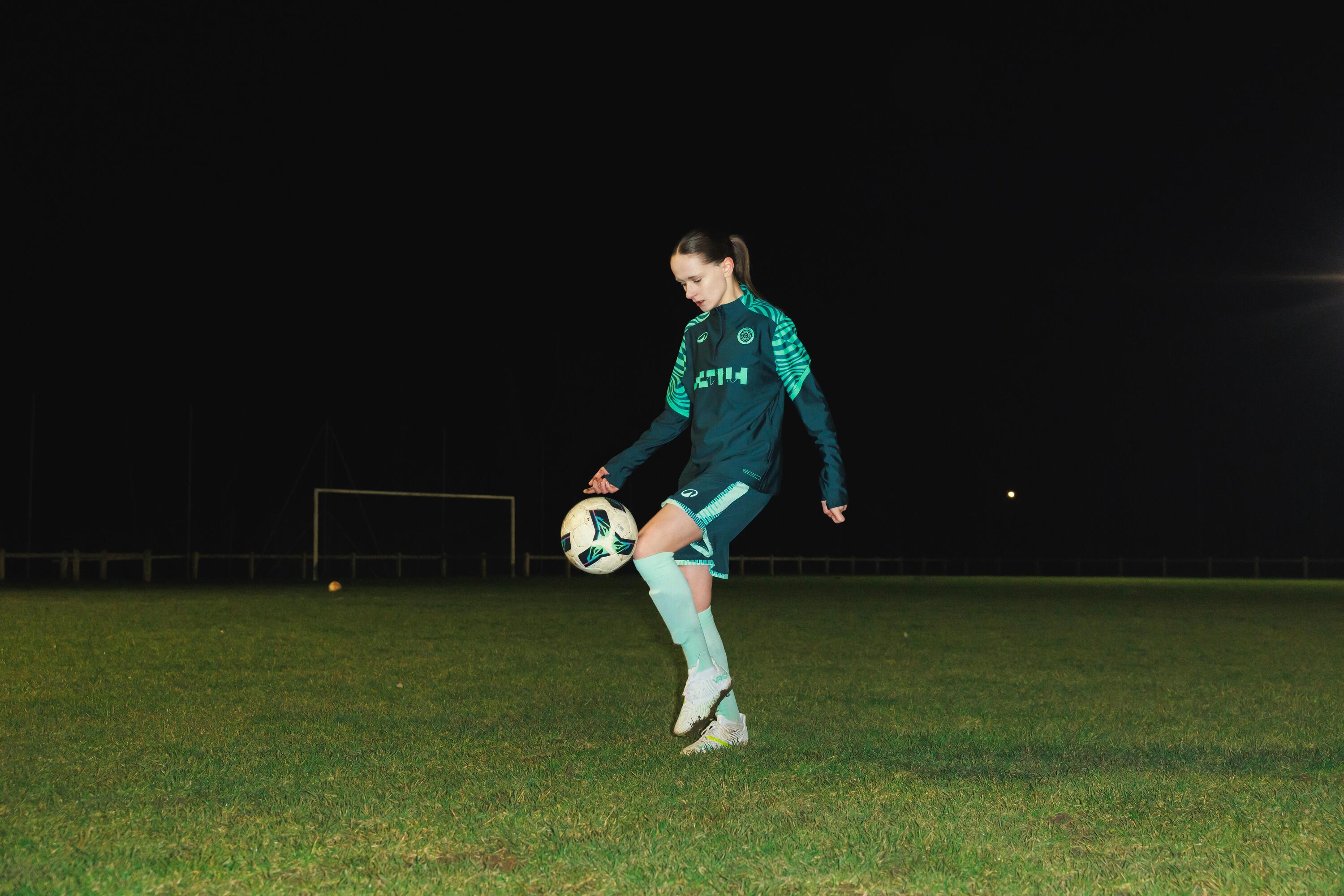 Sweatshirt de Futebol Meio Fecho Mulher Viralto Verde 9/11