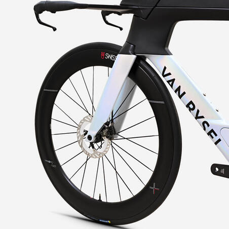 Велосипед XCR TRIATHLON ULTEGRA DI2 білий голографічний