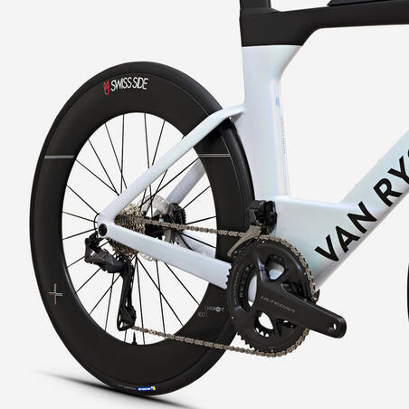 Велосипед XCR TRIATHLON ULTEGRA DI2 білий голографічний