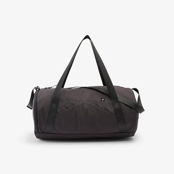 Black tube sports bag with a shoe pocket