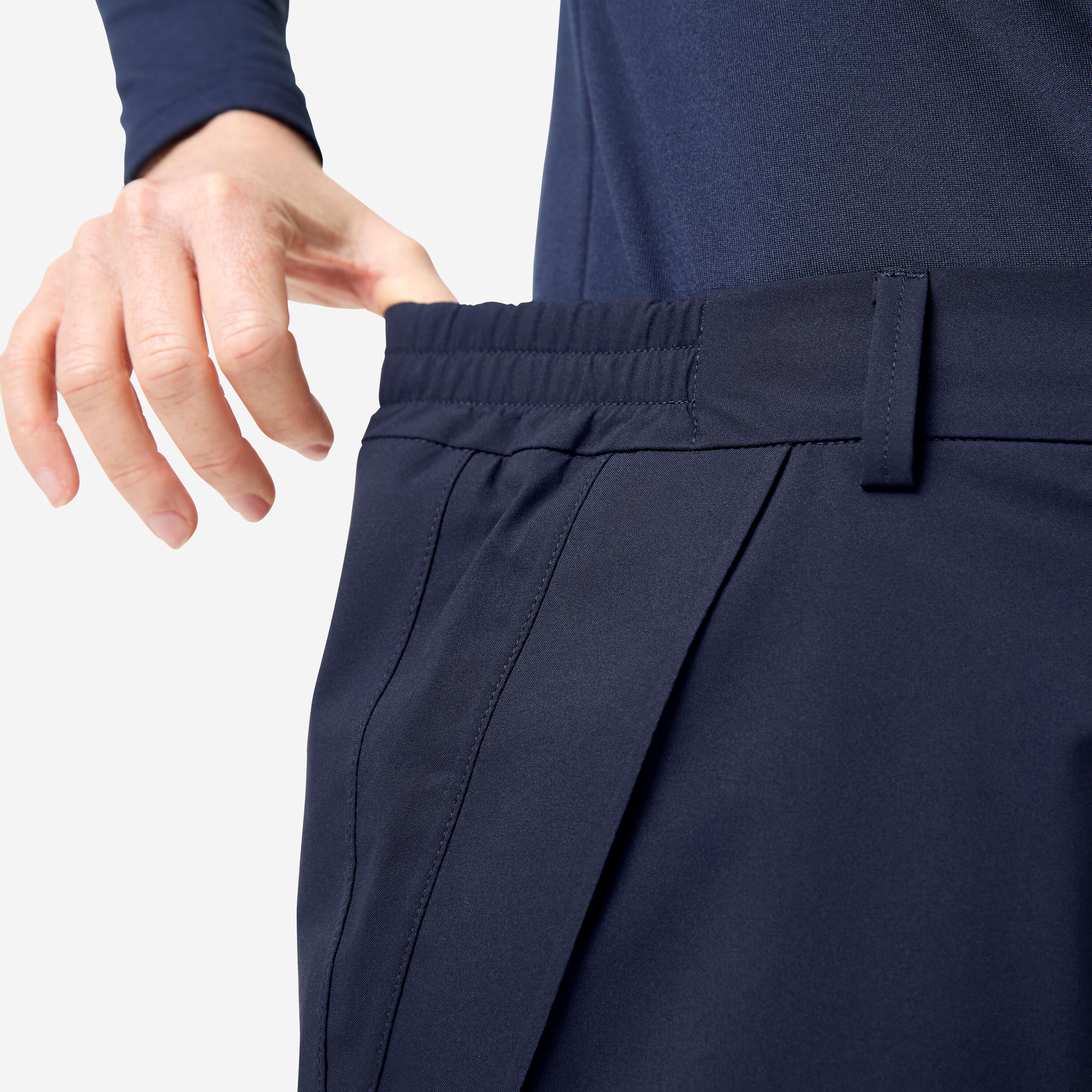 Wasserdichte Golf-Regenhose Damen, RW500 marineblau 4/14