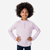 Tee-shirt manches longues running enfant 1/2 zip chaud, kiprun warm 100 Violet