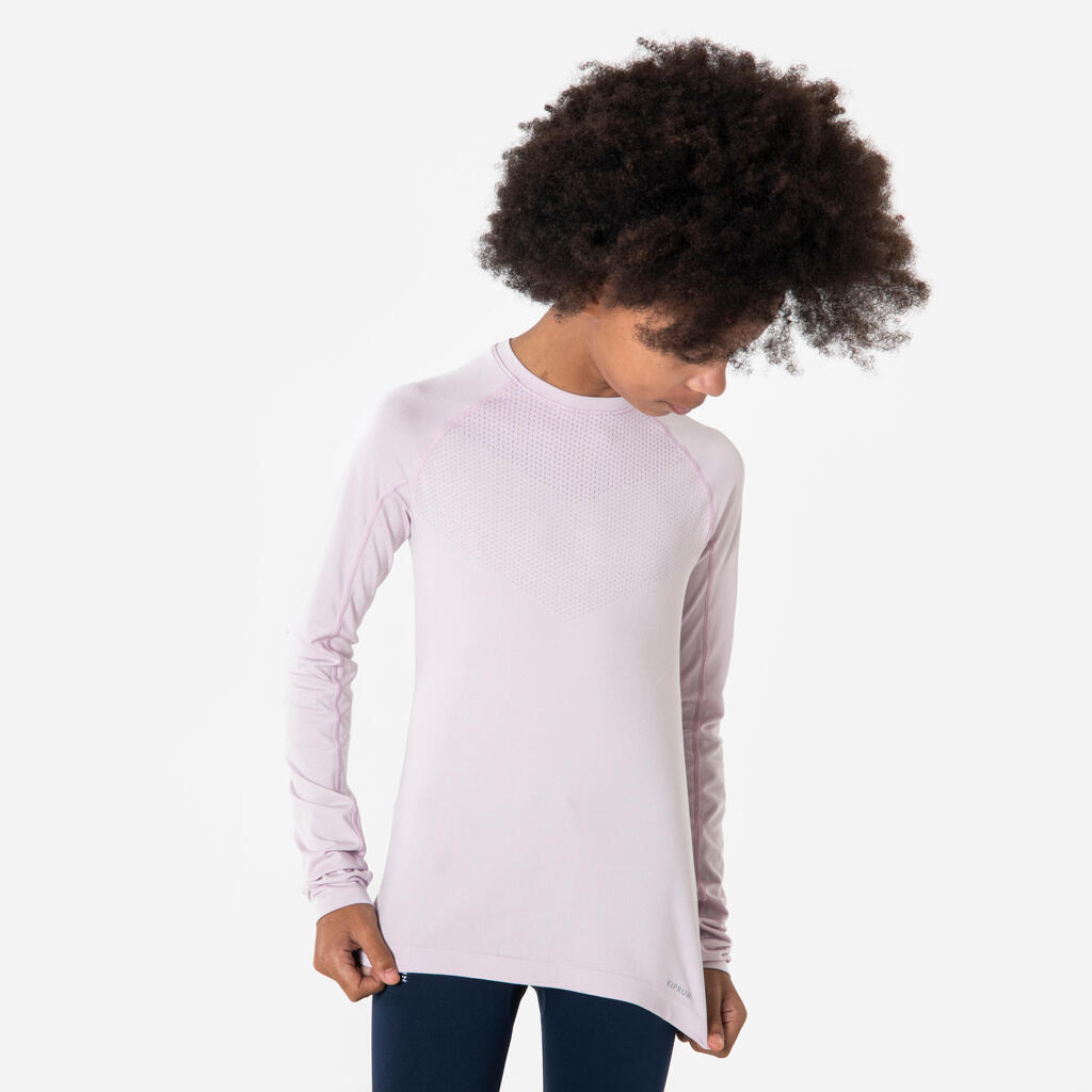 Laufshirt langarm Kinder - Skincare lila 