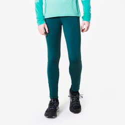 Collant de running technique Fille, KIPRUN 900 stretch Bleu vert