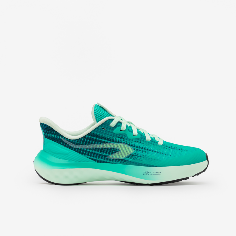 Chaussures de running enfant KIPRUN K500 FAST vert turquoise