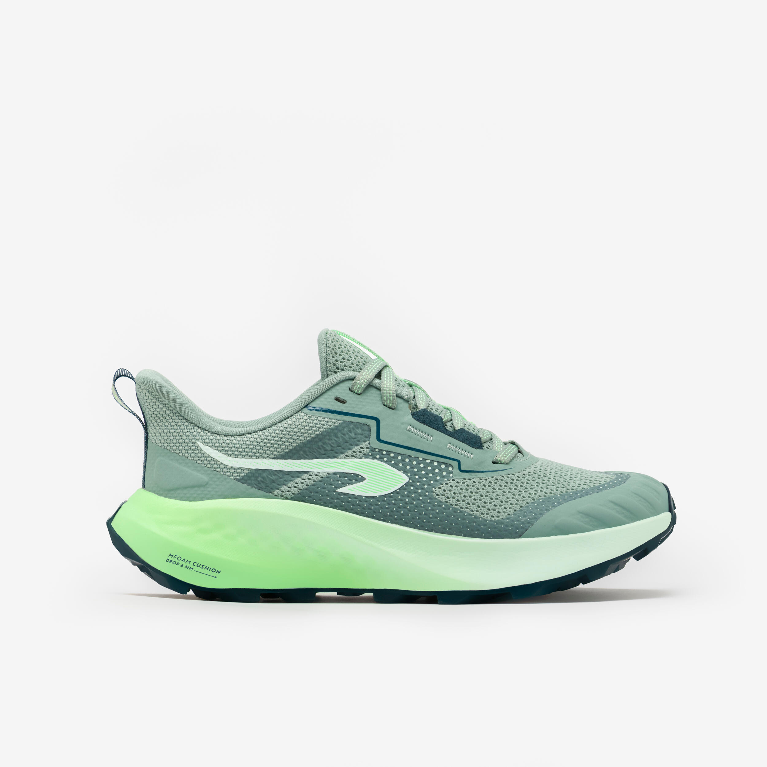 KIPRUN Scarpe trail e cross country bambino K 500 GRIP verde militare