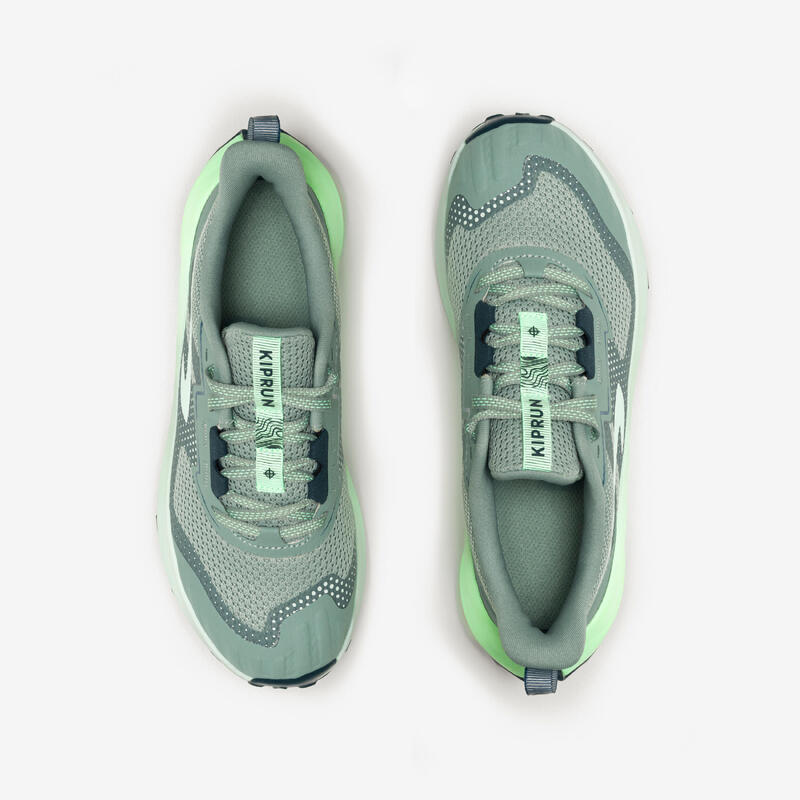 Sapatilhas de Trail Running/Corta-Mato Criança K500 Grip Caqui