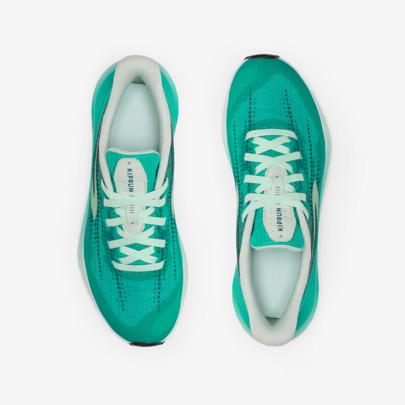 Chaussures de running enfant - KIPRUN K500 FAST vert turquoise